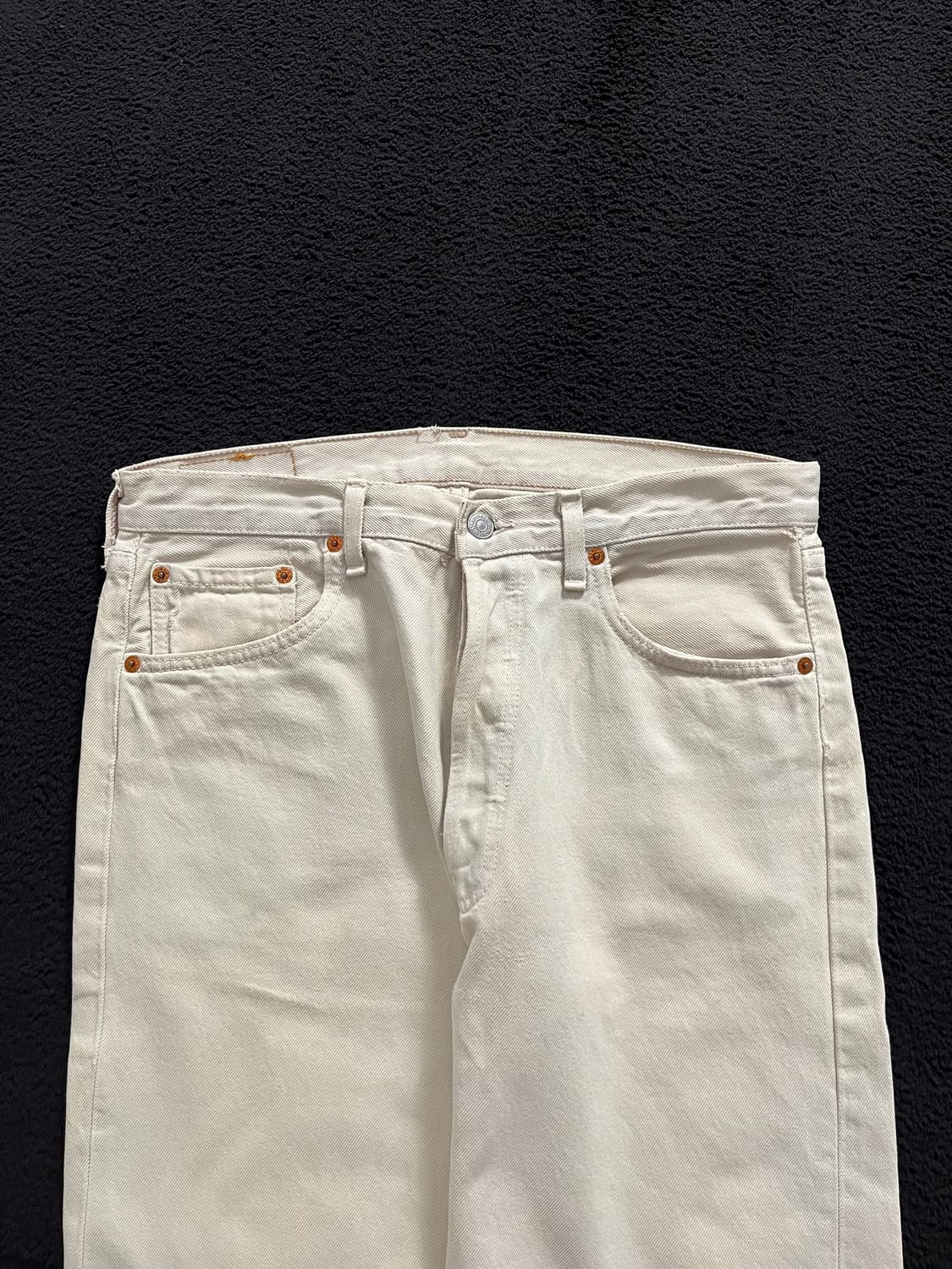 빈티지 프랑스제 리바이스 501 데님 팬츠 베이지  상품이미지5