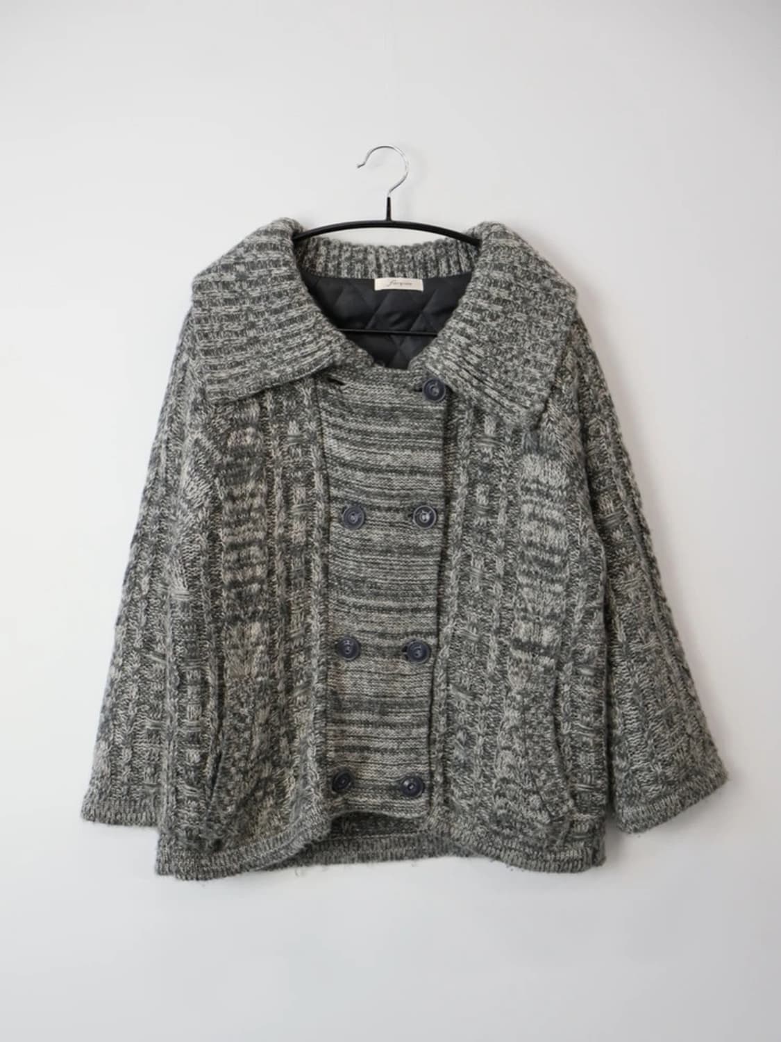 JPN Furry Rate Quilted Knit Cardigan 상품이미지4