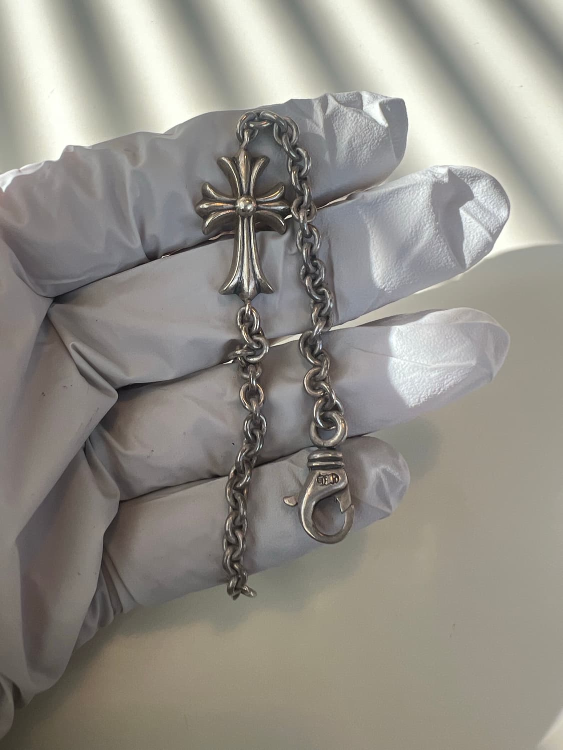 [7인치] 크롬하츠 타이니 크로스 ne체인 팔찌 상품이미지1