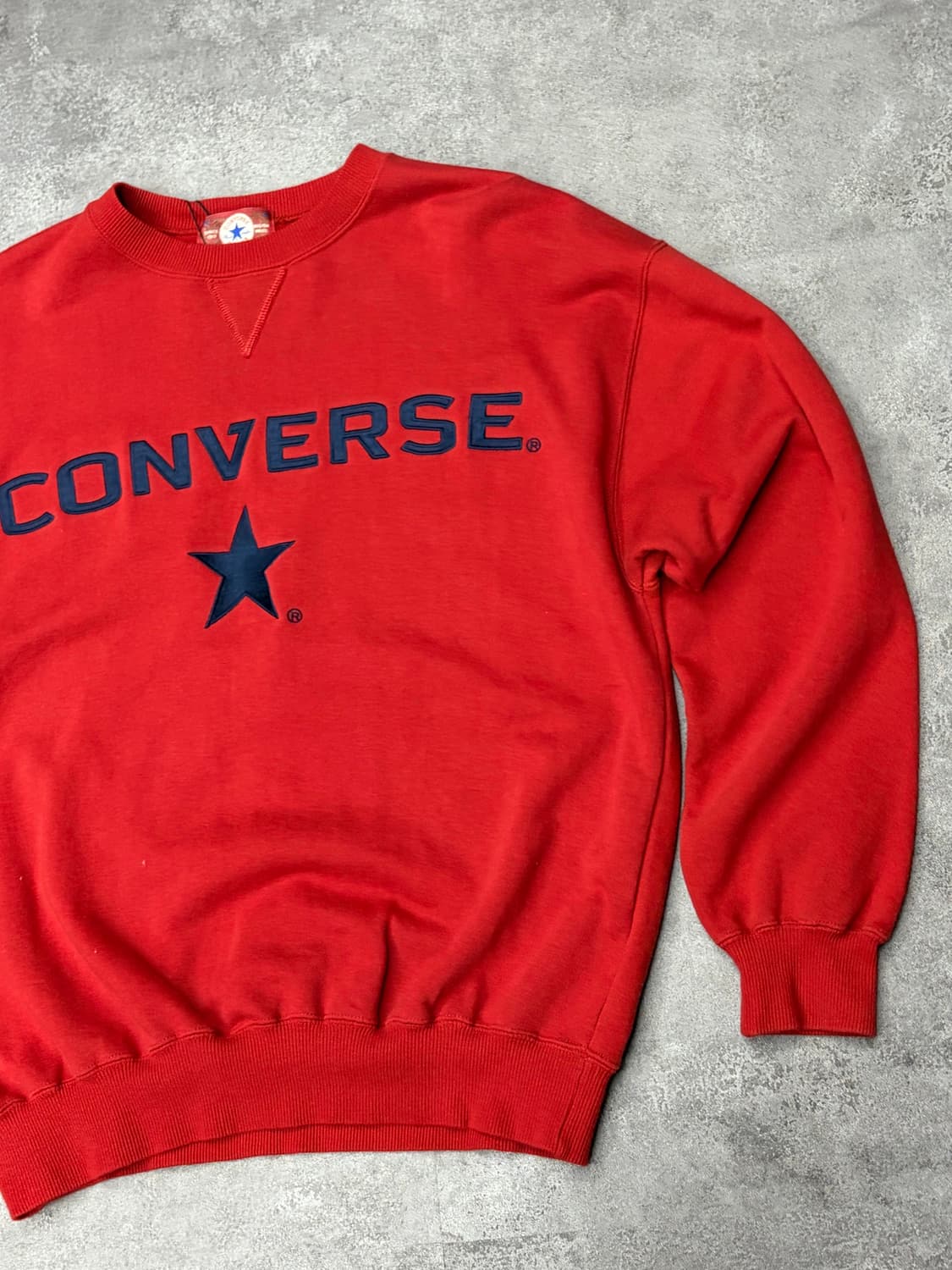 90-00s 컨버스 레드 스타 로고 맨투맨 상품이미지3