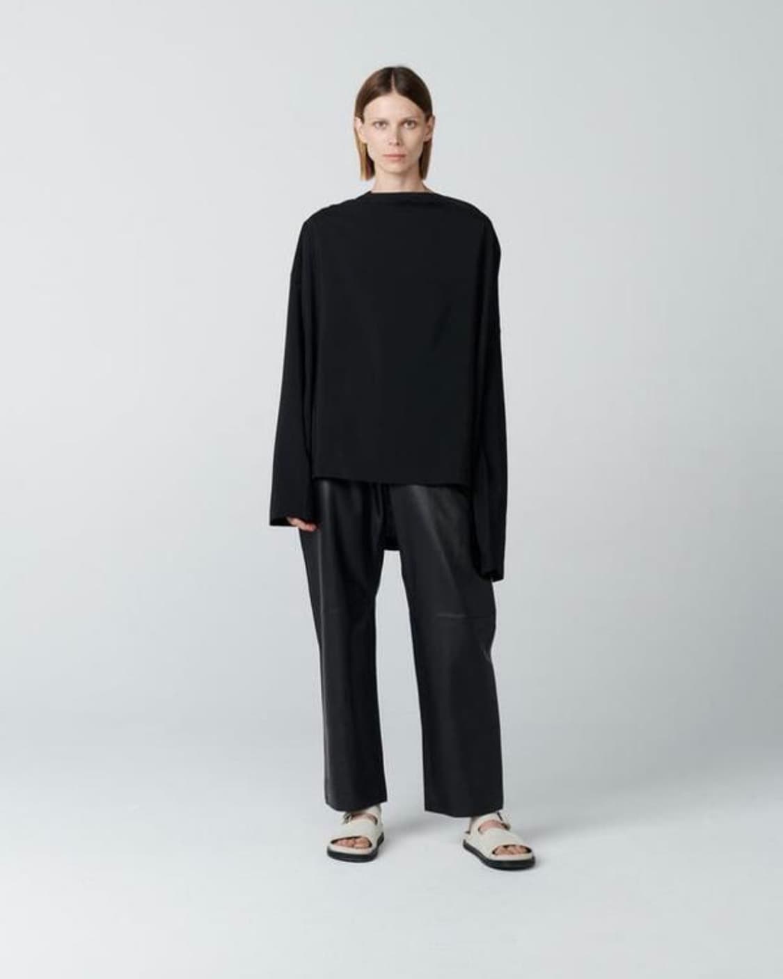 스튜디오니콜슨 시나레더팬츠 가죽팬츠 상품이미지1