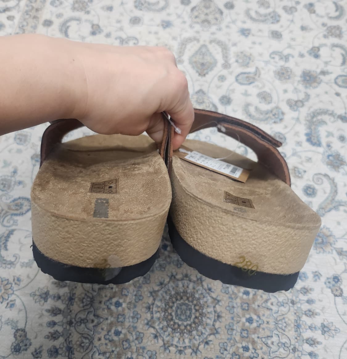 (새상품) 슈펜 스웨이드 슬리퍼 샌들 280mm 상품이미지5