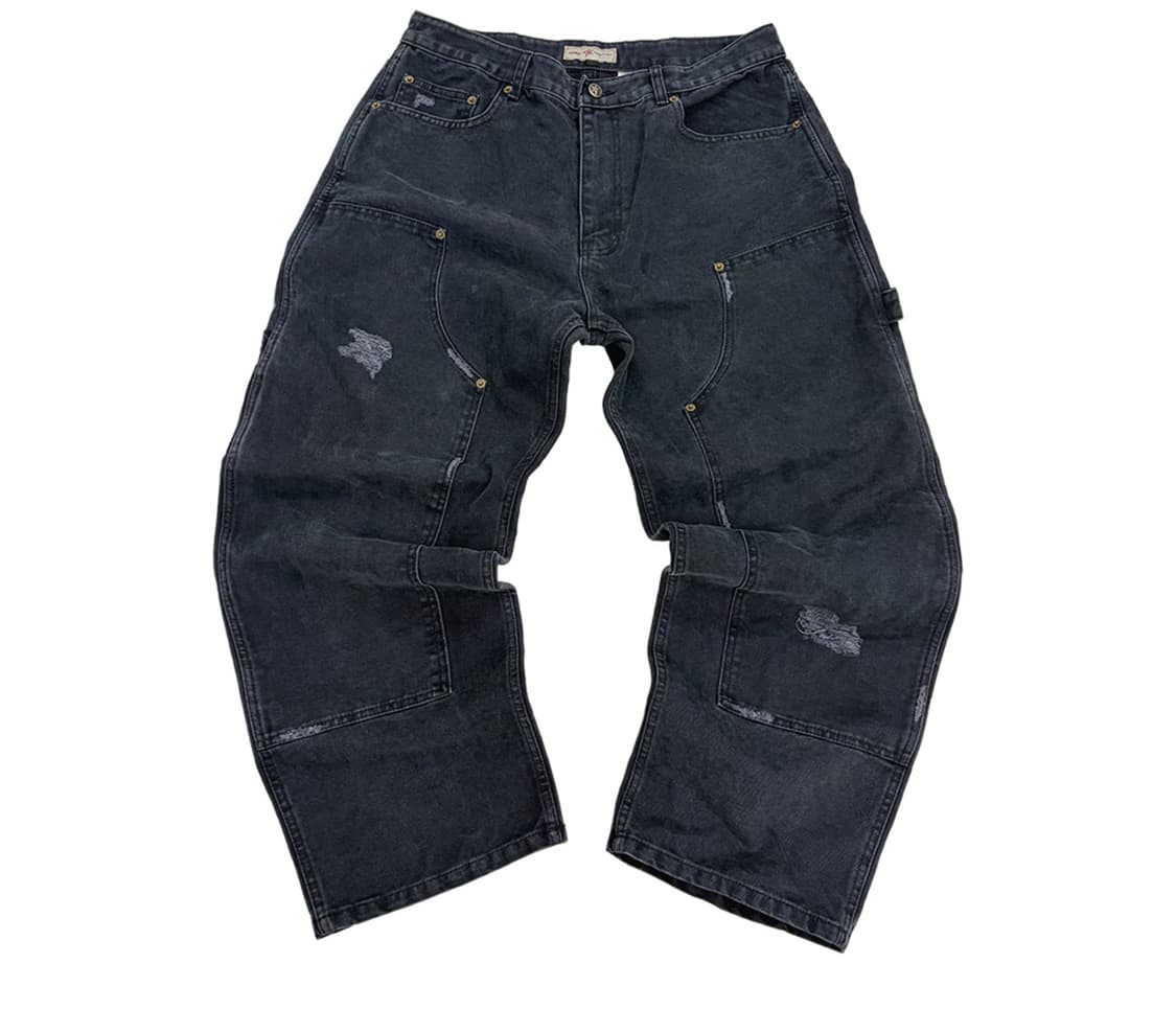 [2] 아오이로 트스 VTG 더블니 팬츠 네이비 새상품 상품이미지1