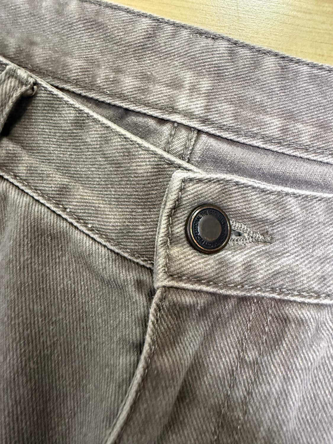 벨리에 트루 와이드 데님 팬츠 - 빈티지 베이지 상품이미지3