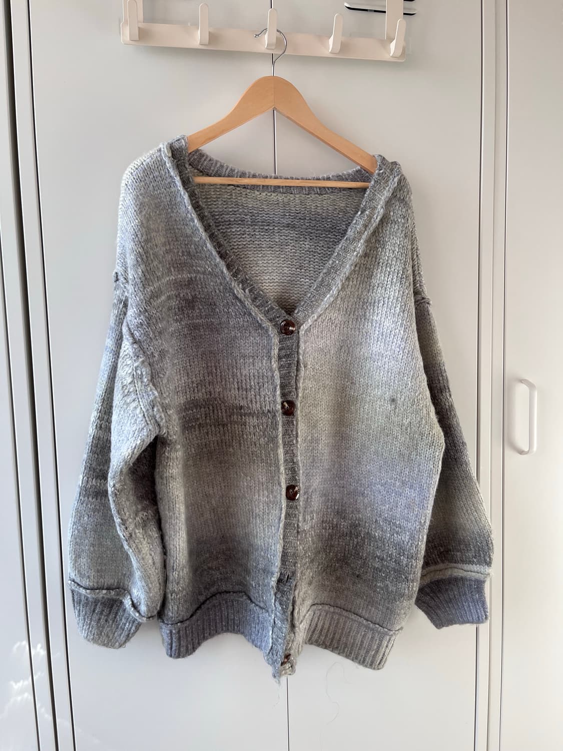 Kastane 블루그레이 그라데이션 헤비 니트 가디건 상품이미지2