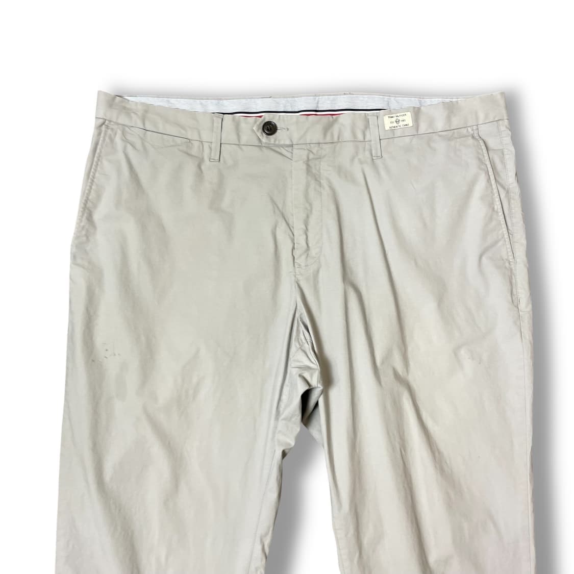 (40) 타미힐피거 빅사이즈 라이트그레이 스트레이트핏 치노 팬츠 상품이미지3
