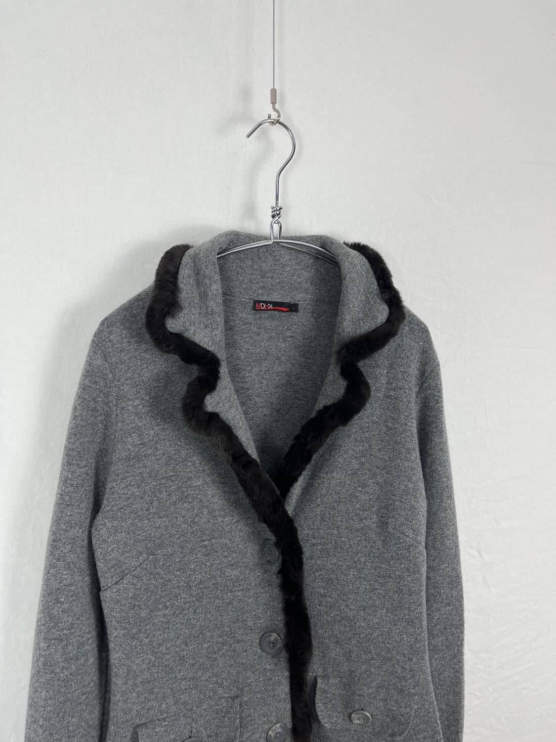 Vintage 캐시미어 혼방 토끼털 가디건 상품이미지4