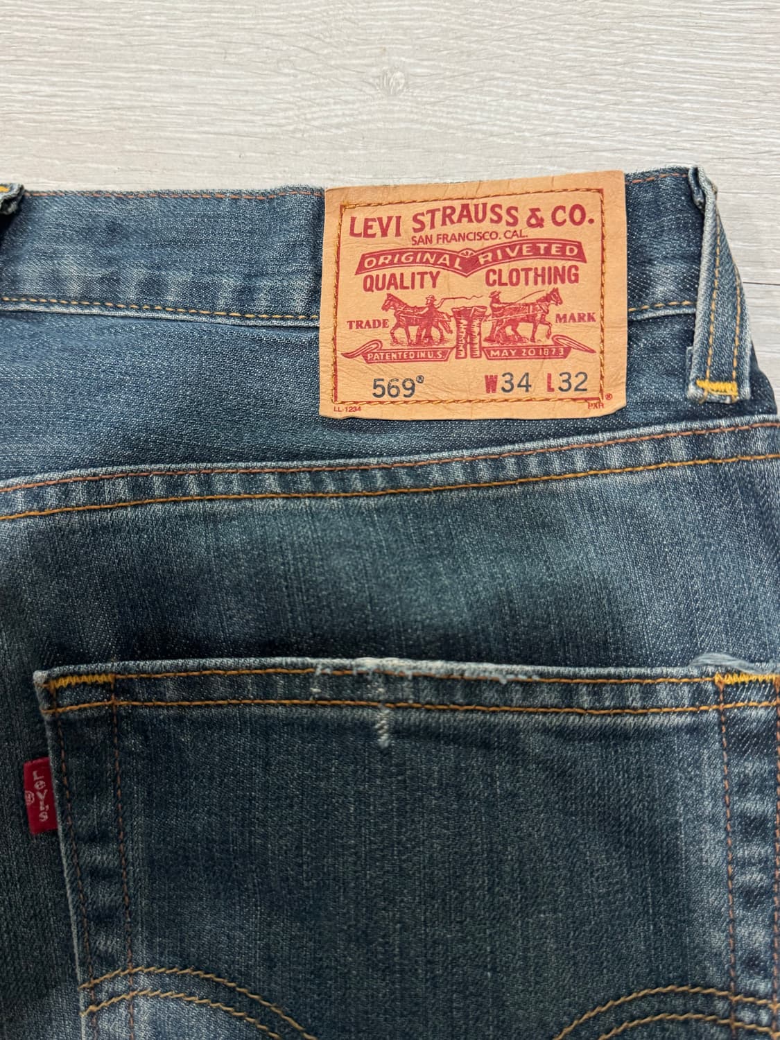 [34] 리바이스 569 루즈 스트레이트핏 워싱 데님팬츠 상품이미지7