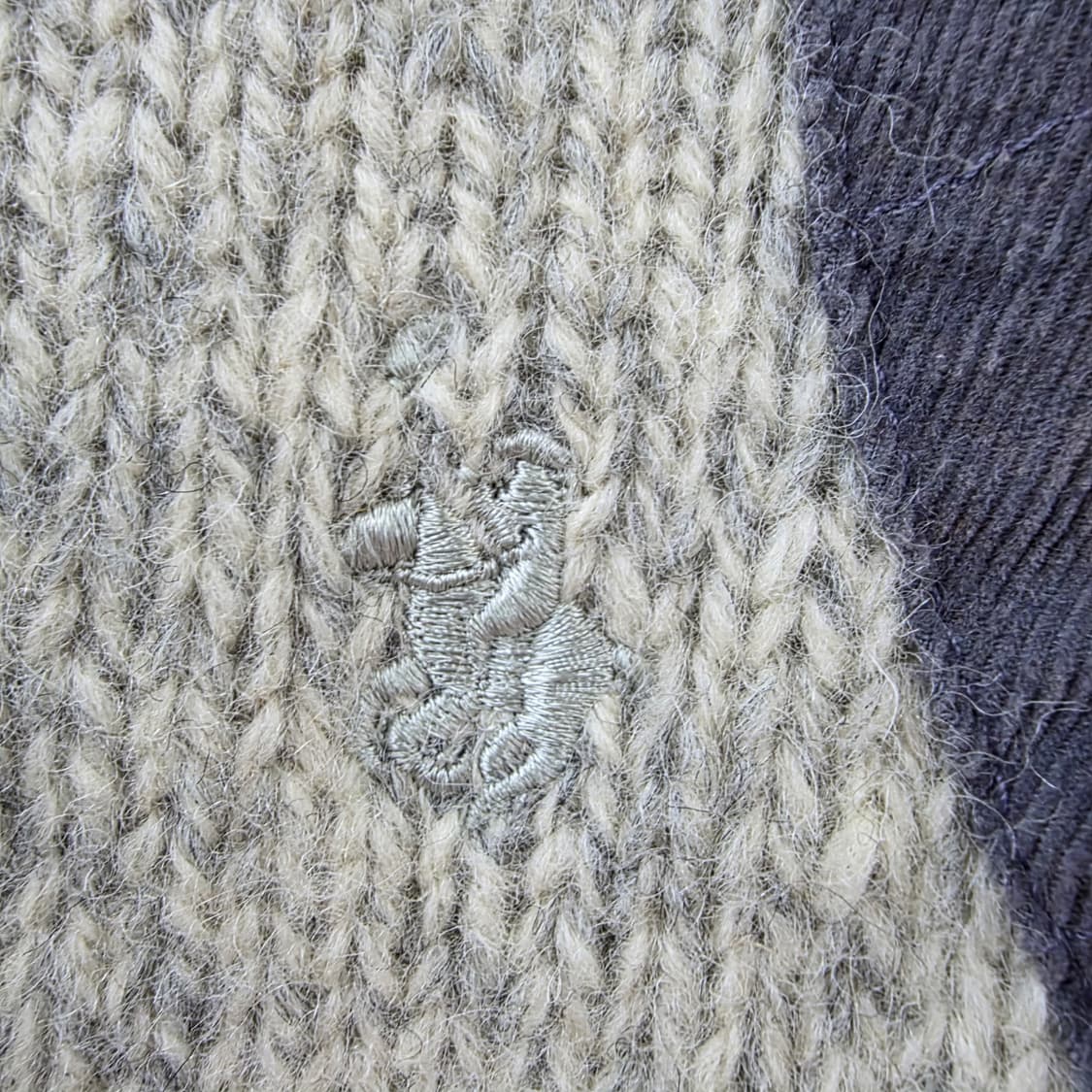 울 100% 일본빈티지 슈팅패치 니트 상품이미지6