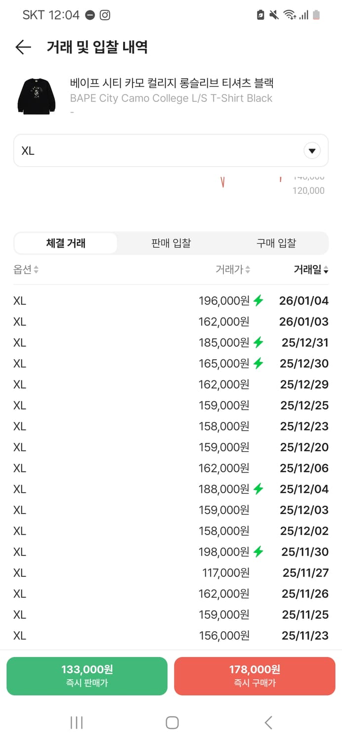 베이프 카모 컬리지 롱슬리브 상품이미지2