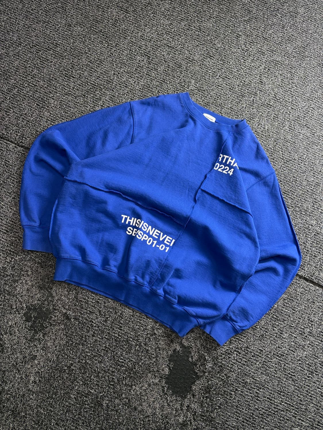 디스이즈네버댓 CP패널 크루넥 로열 컬러 맨투맨 3251 상품이미지1