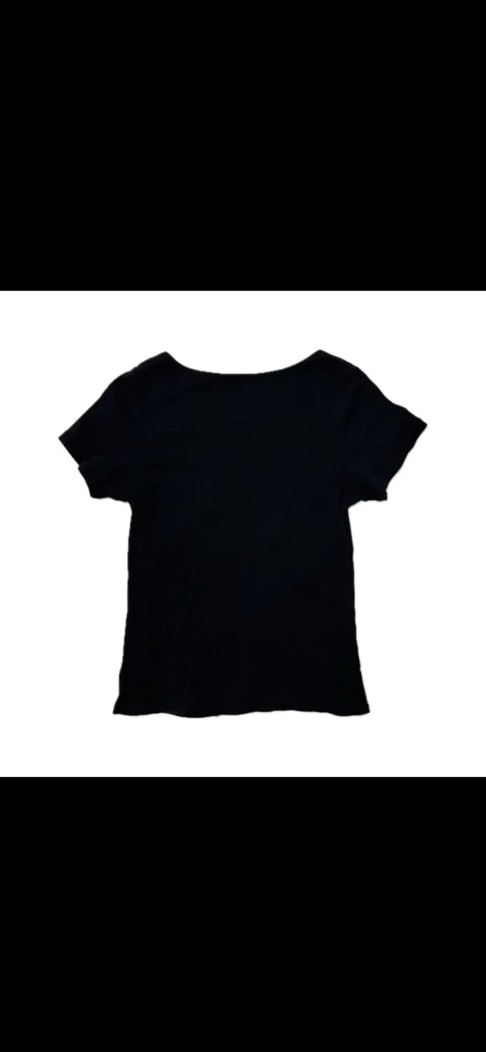 T130 빈티지 JPN 블랙 골지 반팔티 (W) 상품이미지2