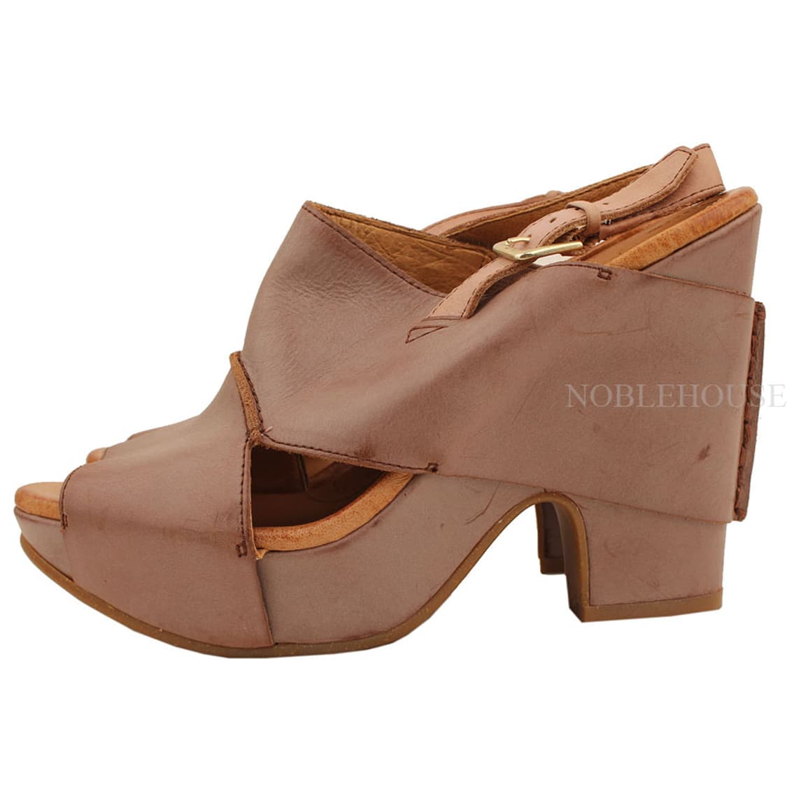 나야 인디언핑크 빈티지 슬링백 웨지 샌들 37.5 상품이미지3