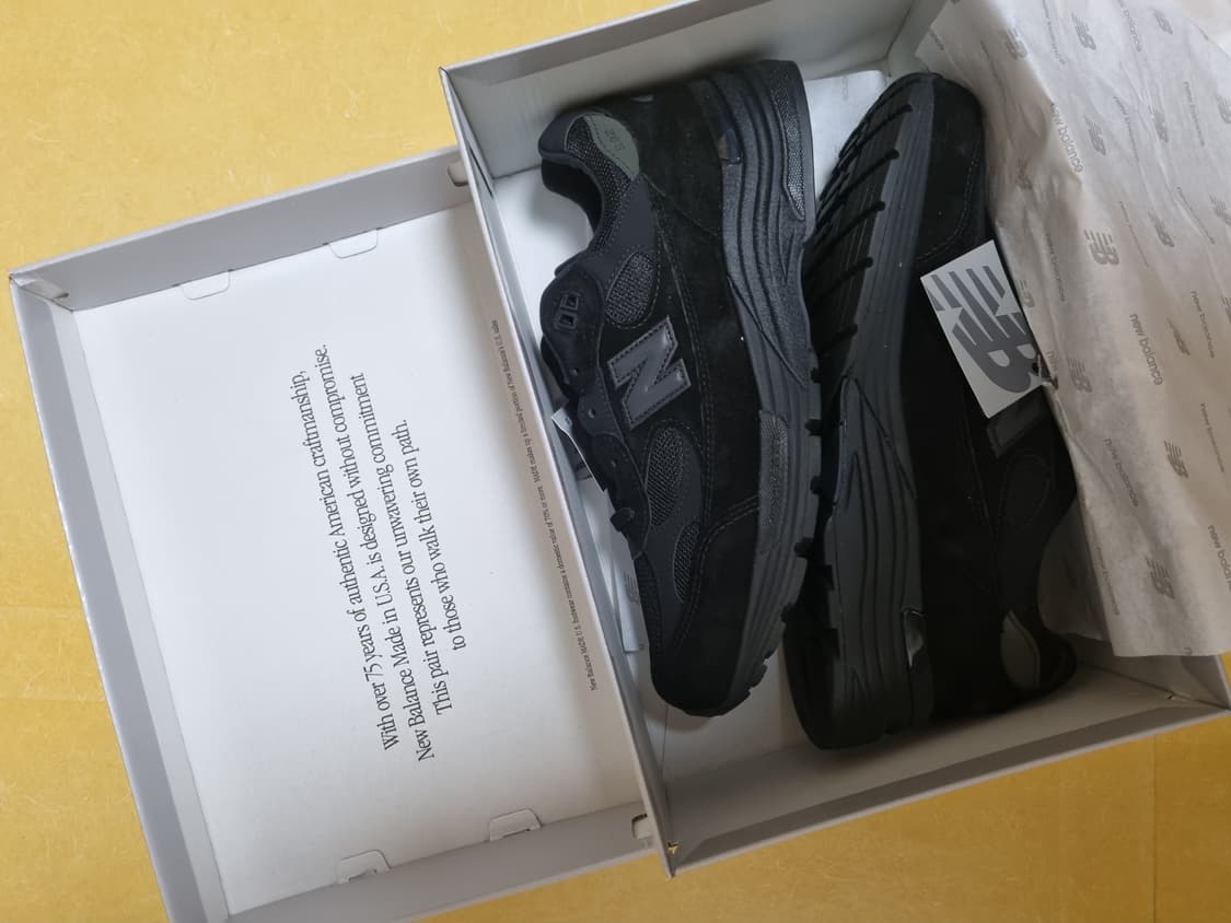 뉴발란스 992 블랙 280 새상품 상품이미지1