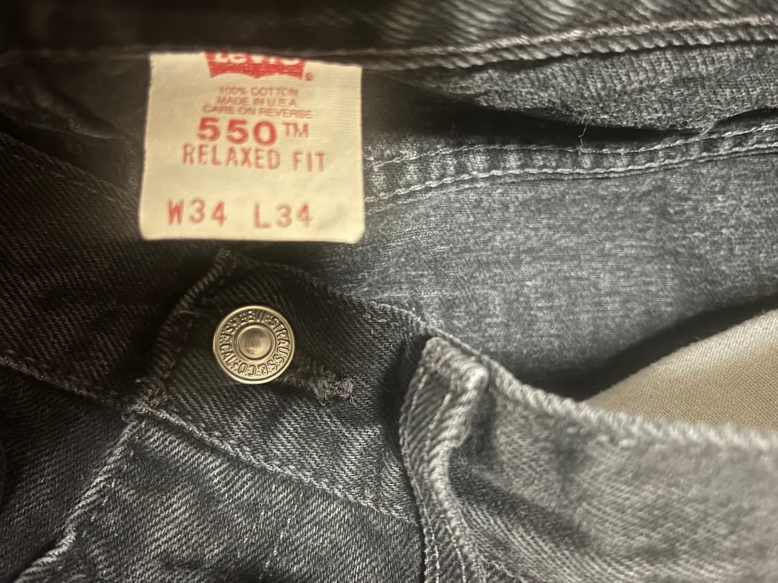 리바이스 made in usa 빈티지 550 흑청 상품이미지5