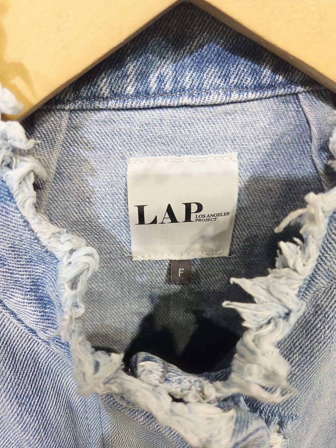 LAP 데님 반팔 야상 자켓 데미지 스타일_FREE 상품이미지6