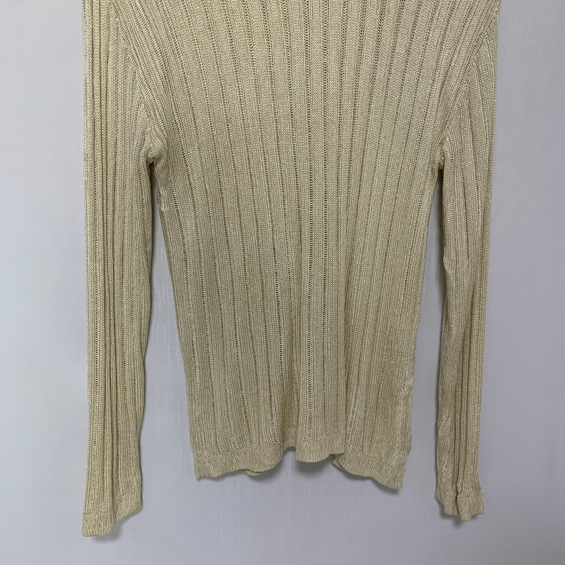 알레그리 빈티지 루즈핏 니트 아이보리 베이지 M 상품이미지3