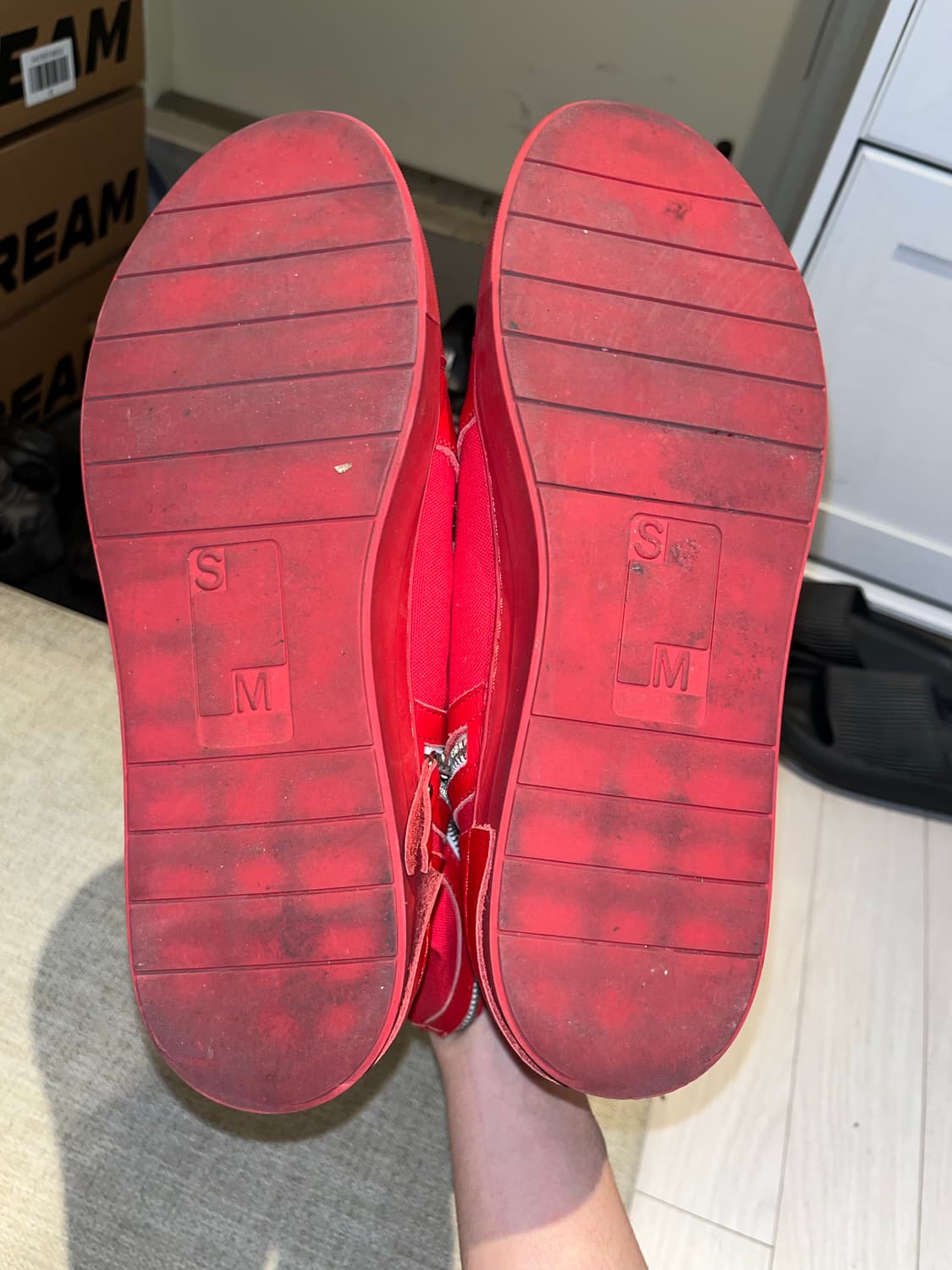 핸드메이드 레이스업 하이탑 부츠 스니커즈 상품이미지4