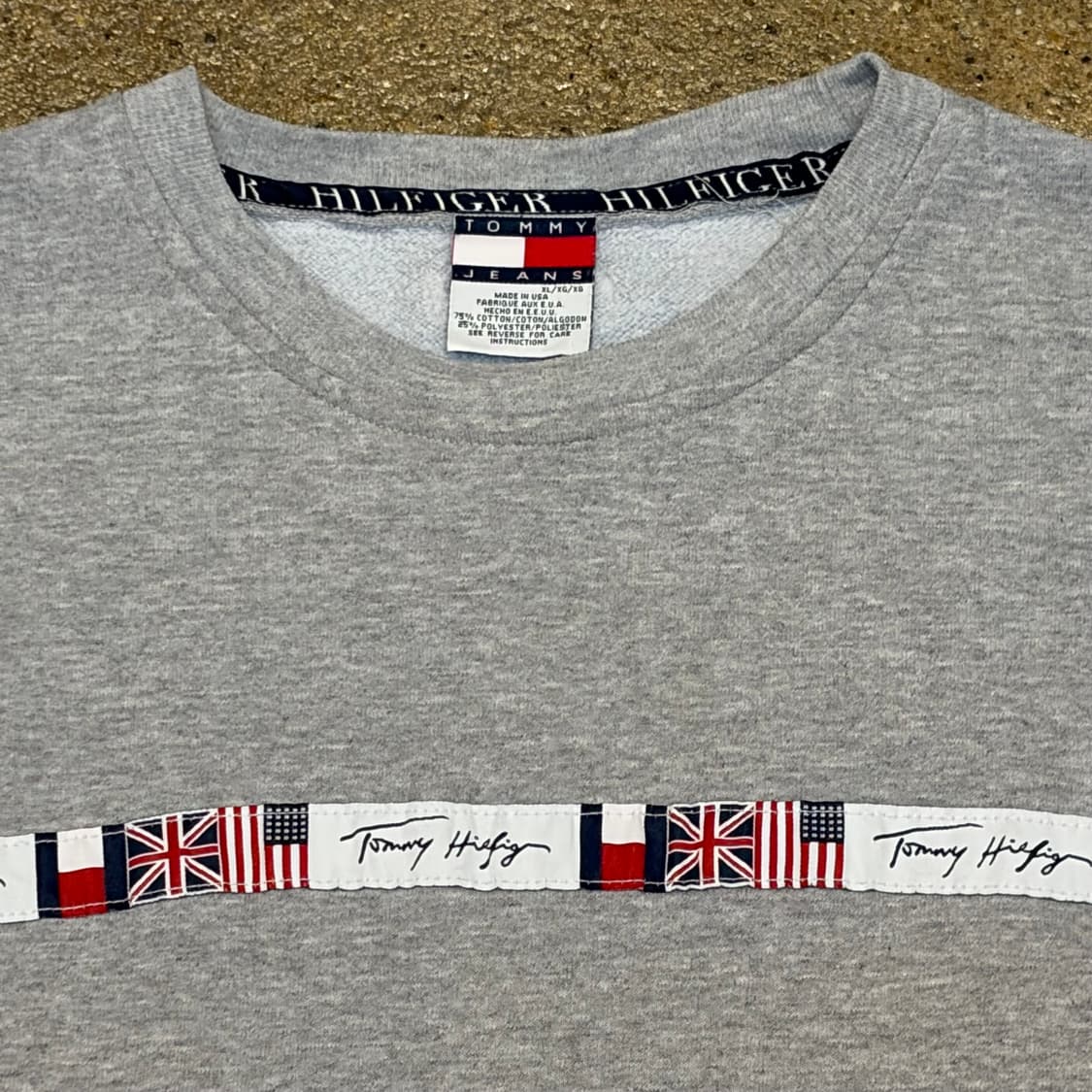 90s Made in USA 미국 빈티지 타미힐피거 타미진 맨투맨 상품이미지4