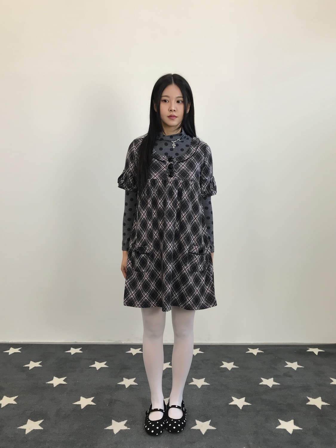 Michel Klein Check Mini Dress Top  상품이미지1