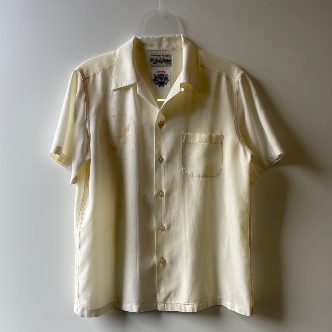 와코마리아 x 울프스헤드 오픈카라 레이온 반팔 셔츠 상품이미지1