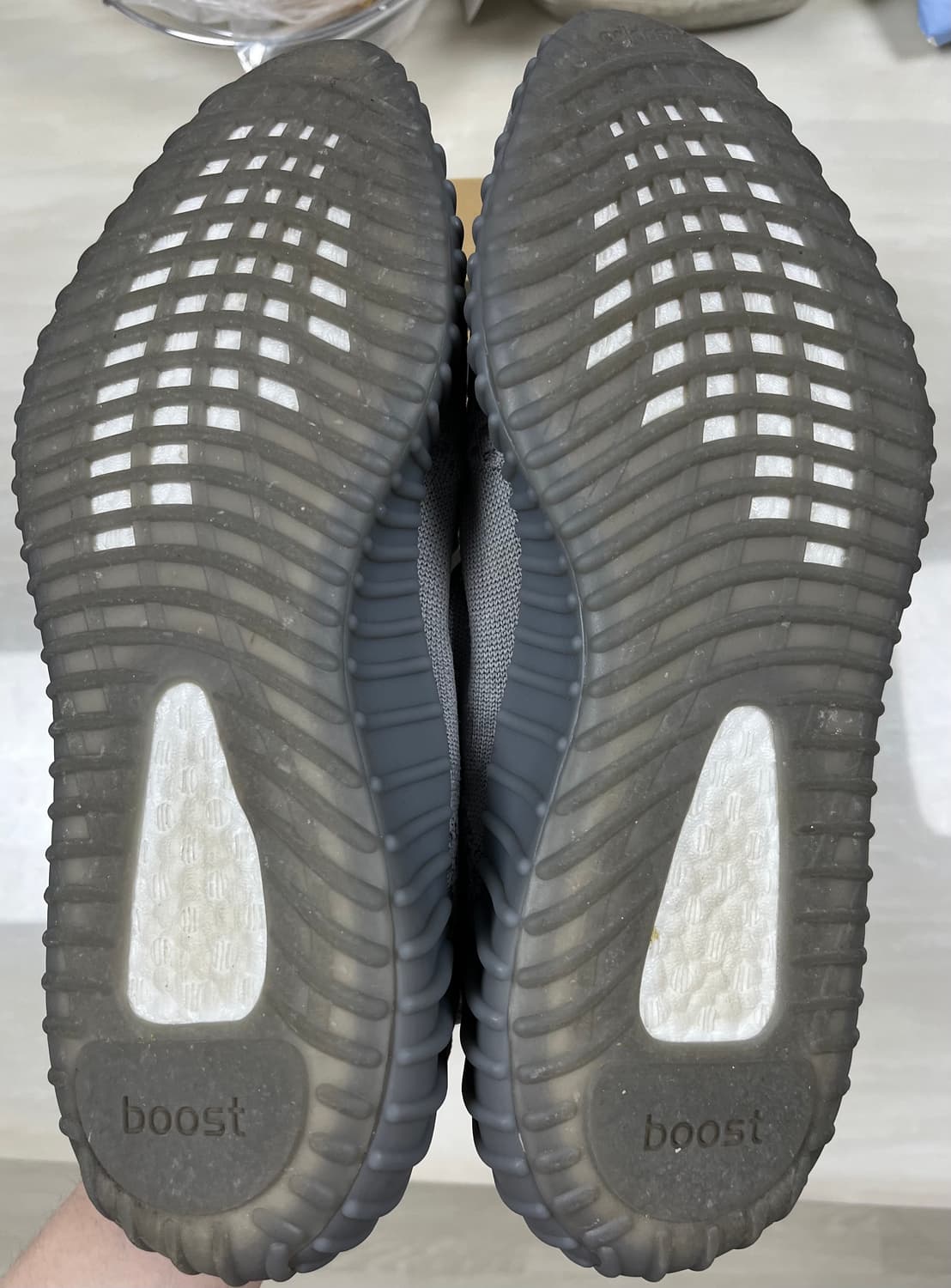 이지부스트 350v2 스틸 그레이 285 (실착 1회) 상품이미지5