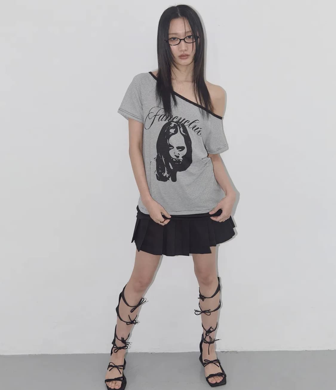 팬시클럽 원숄더 오프숄더 티 상품이미지2