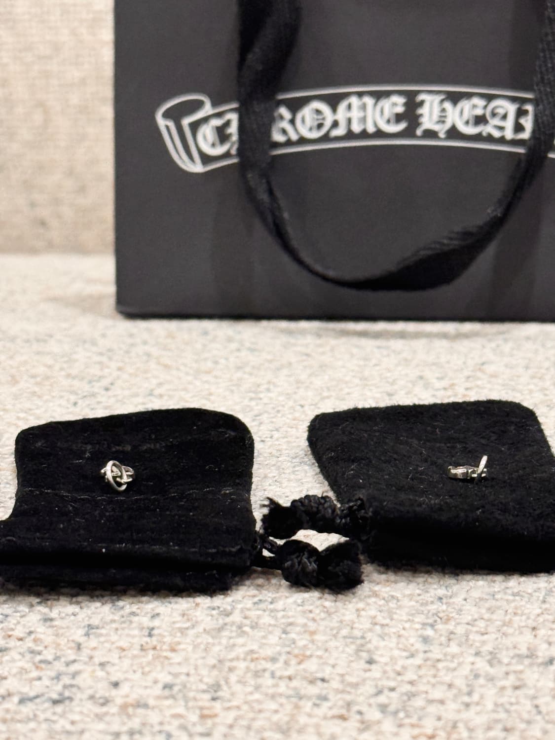 크롬하츠 미니 알파벳 참 팬던트 실버 상품이미지10