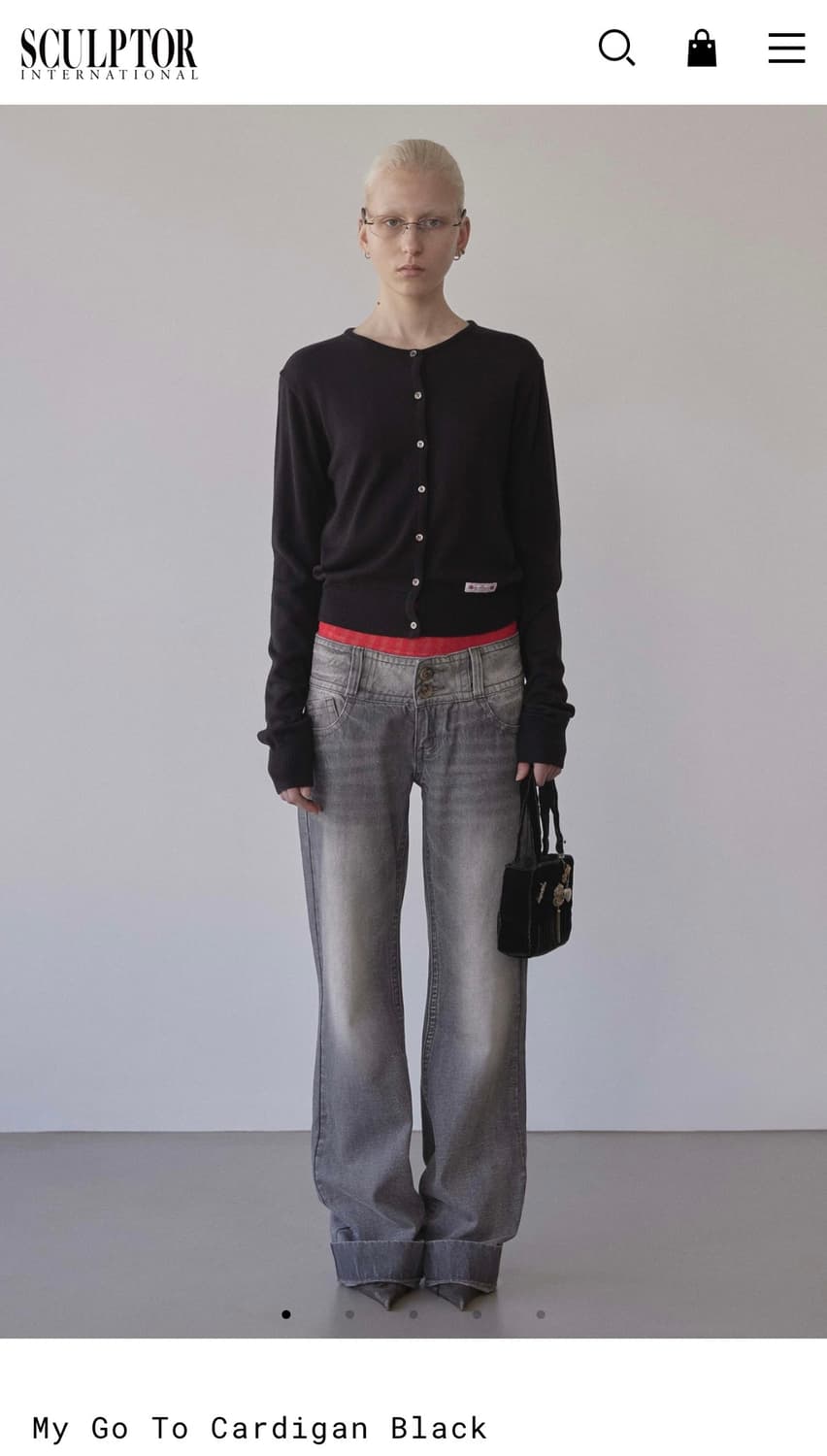 스컬프터 가디건 BLACK 상품이미지1