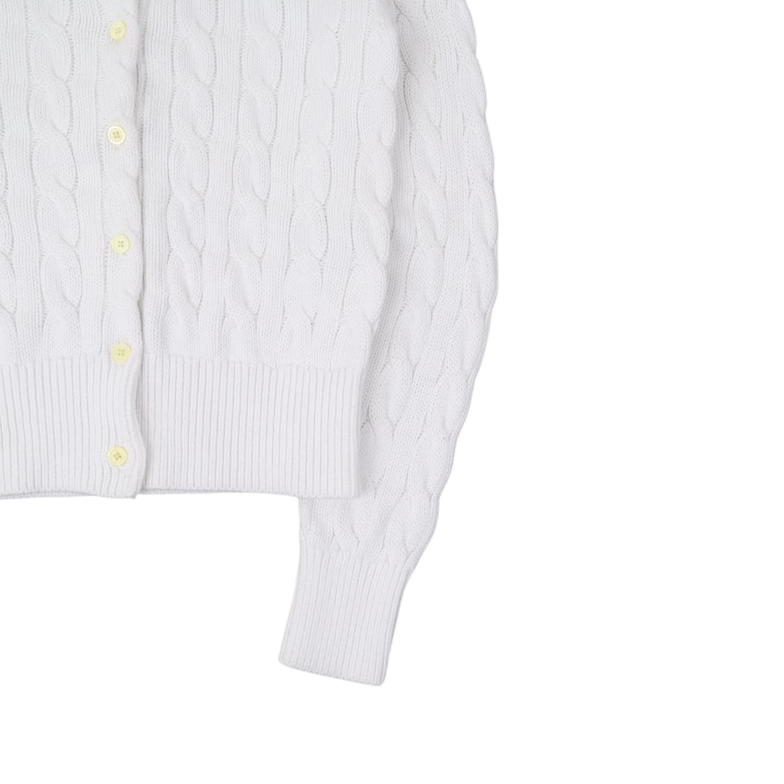 폴로 랄프로렌 QR 화이트 케이블 니트 가디건 상품이미지4