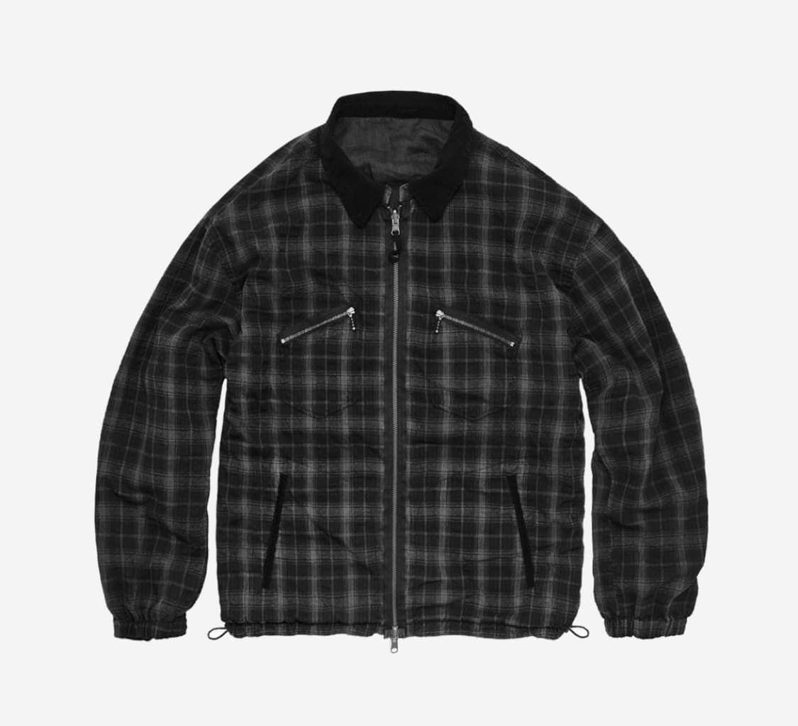 [구매, 4] 폴리테루 라미체크 리버시블 블루종 블랙 상품이미지1