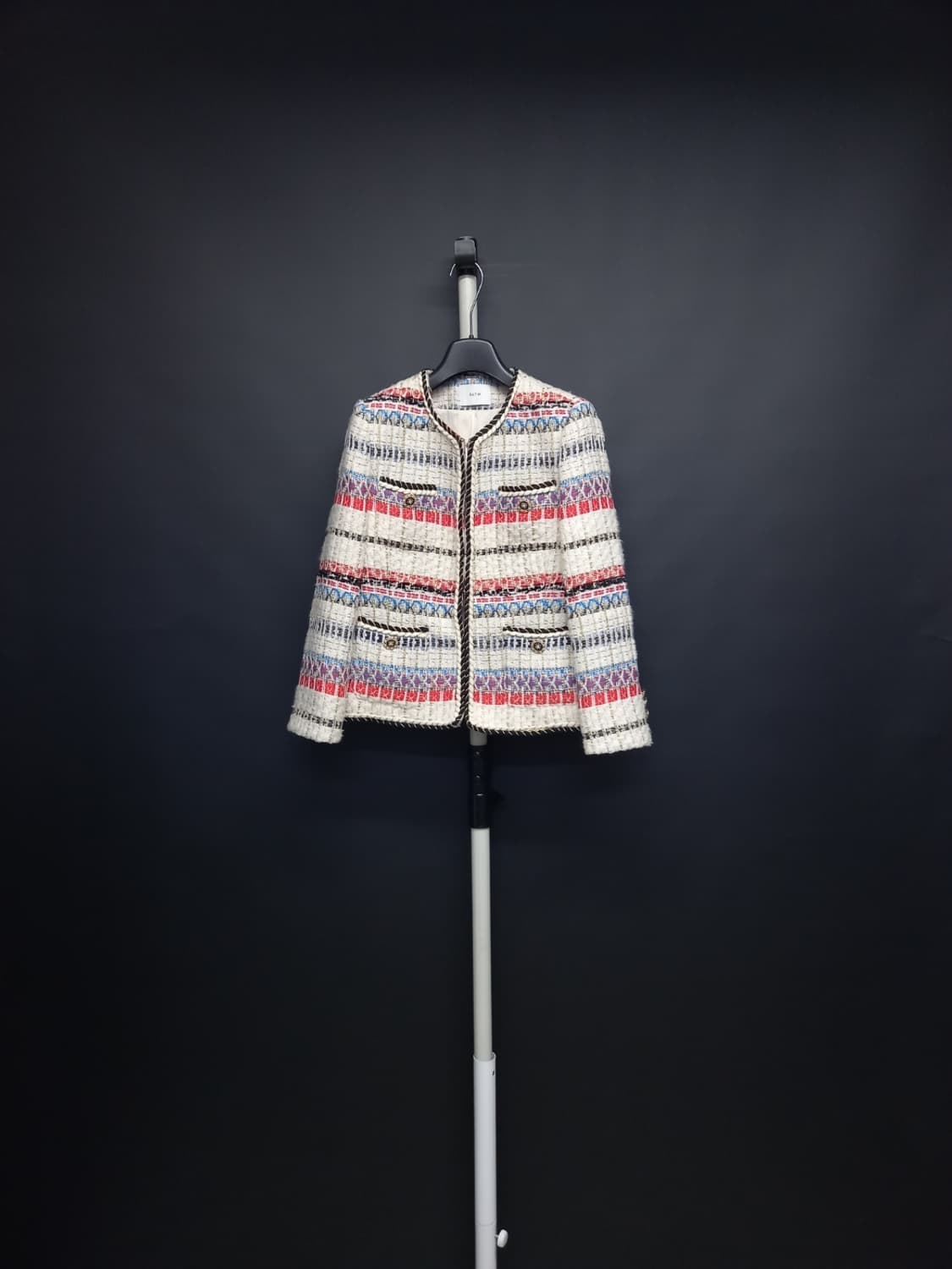 샤틴 SATIN 춘추동 트위드 숏 자켓 55.44 상품이미지1