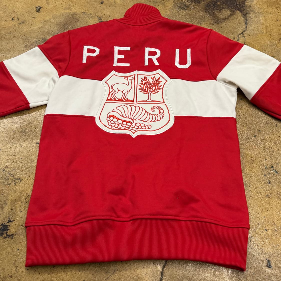 [정품/90] 아디다스 페루 축구 트랙탑 져지 레드 b17 상품이미지4
