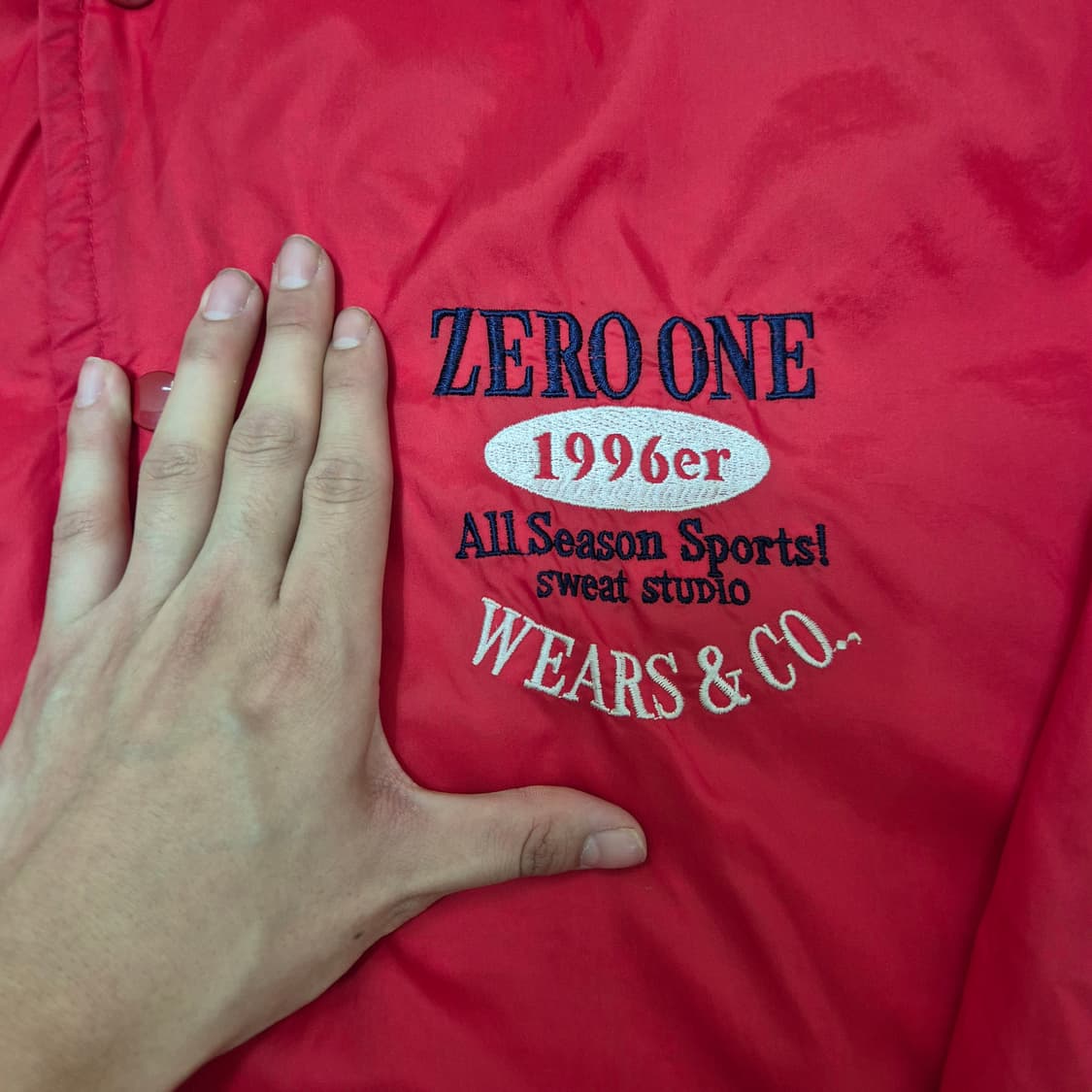 제로원 USA 올드스쿨 빅로고 바람막이 코치자켓 상품이미지4