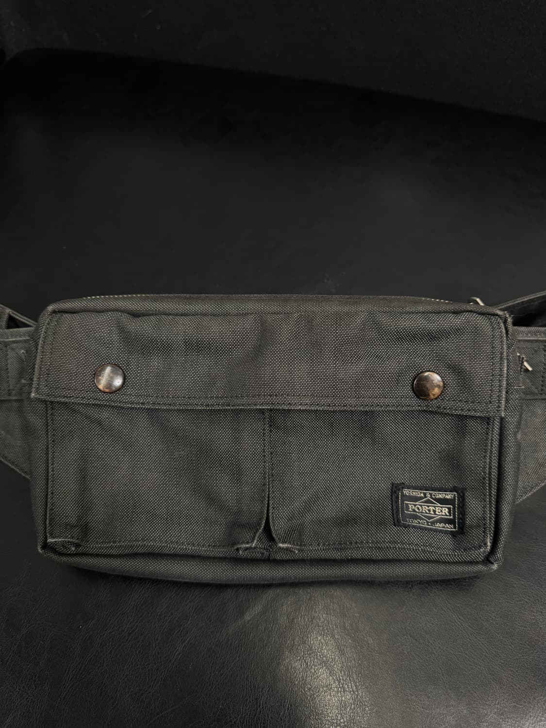 요시다 포터 웨이스트 백 힙색 스모키 차콜블랙 상품이미지1