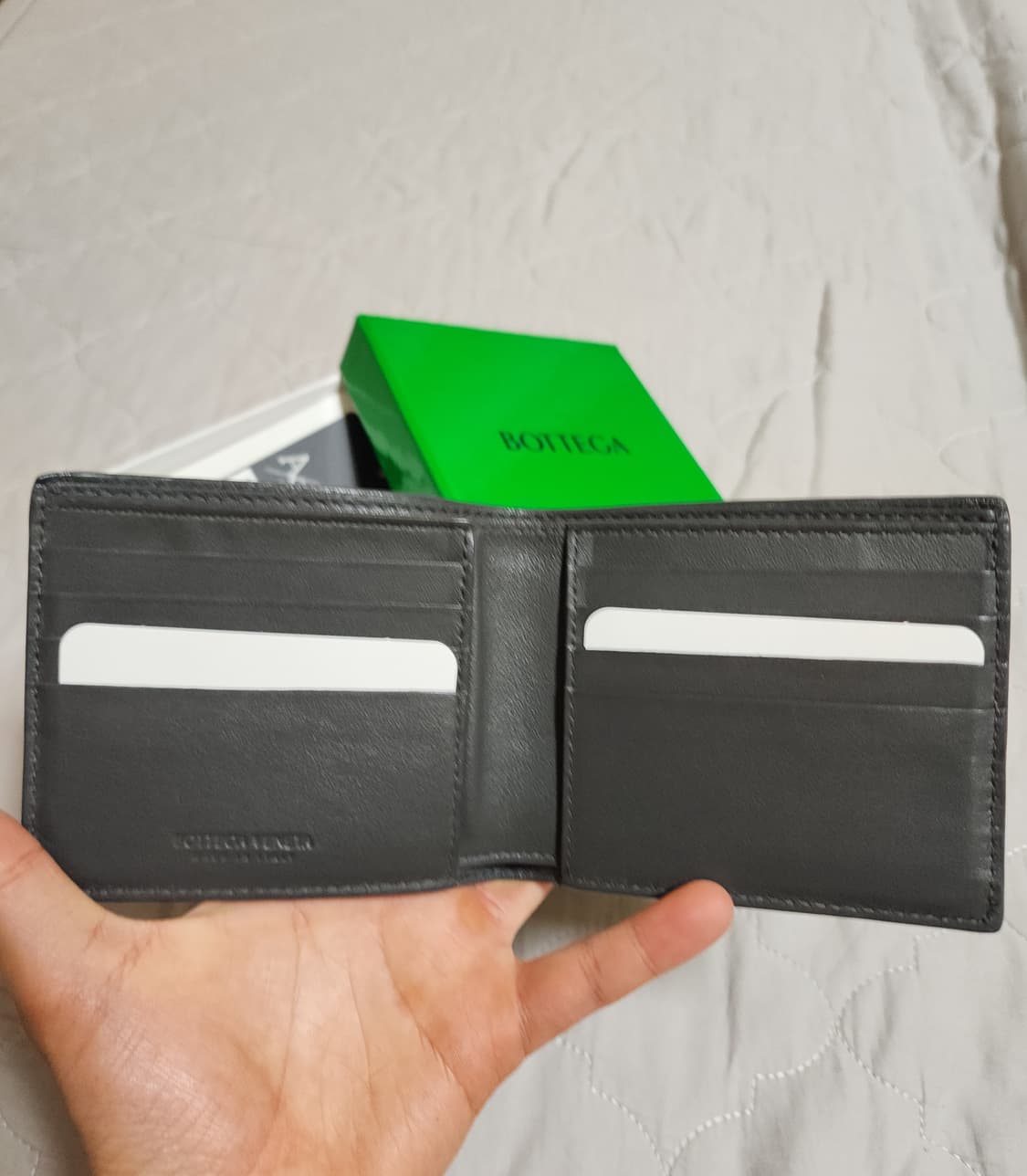 [풀박스]보테가베네타 인트레치아토 반지갑 그레이 상품이미지3