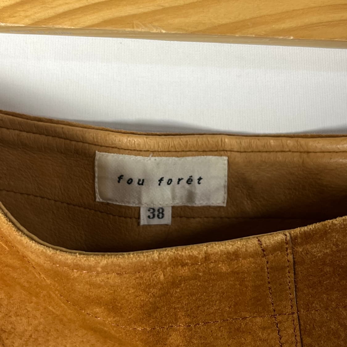 [fou foret] 재팬 빈티지 웨스턴 프린지 레더 롱 스커트 상품이미지5