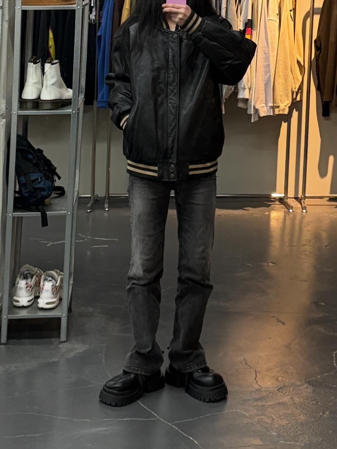 빈티지 블렌따노 블랙 카우 레더자켓 A2856 상품이미지1