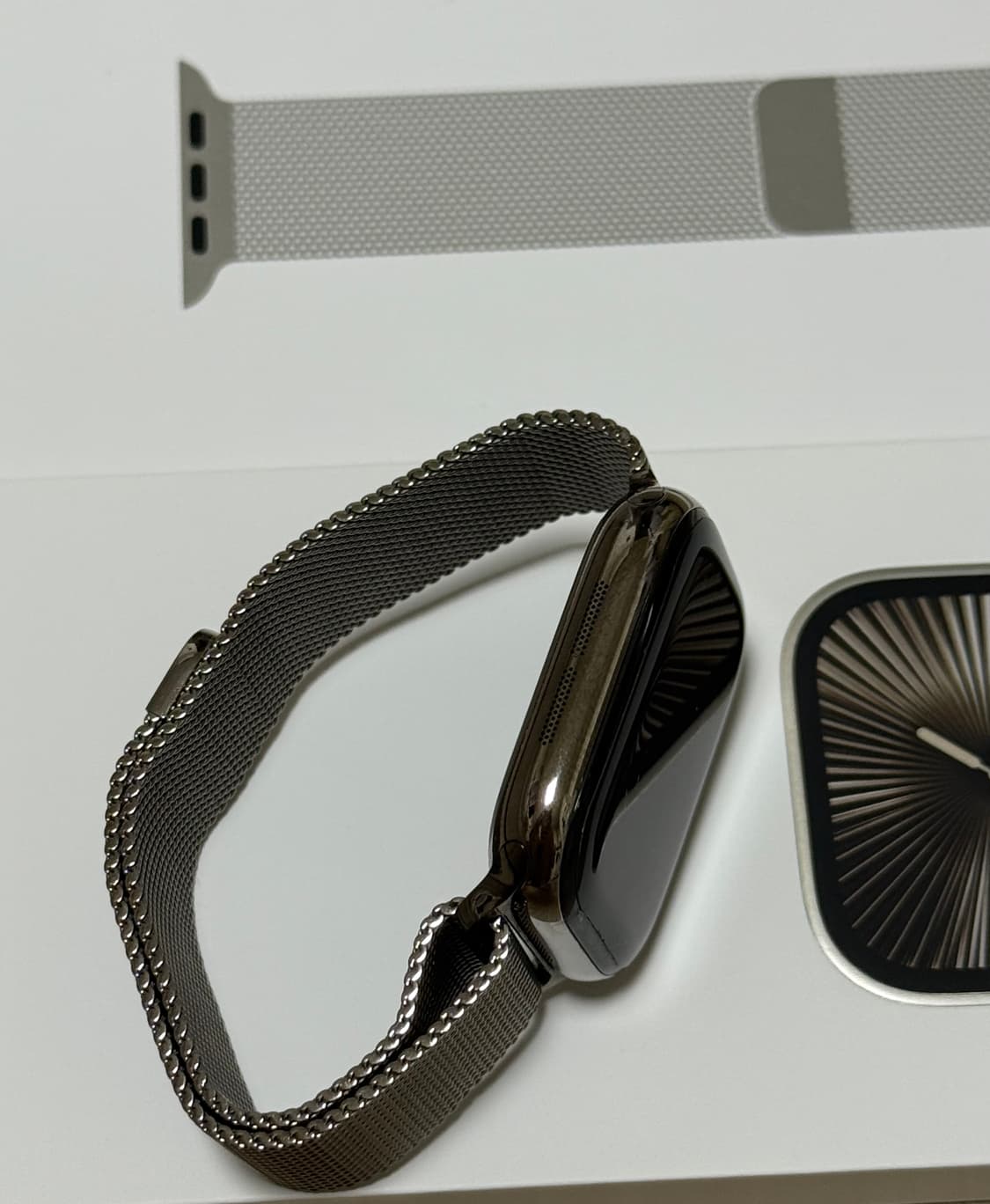 애플워치10 42mm 내추럴티타늄 셀룰러 + 밀레니즈 루프 상품이미지5