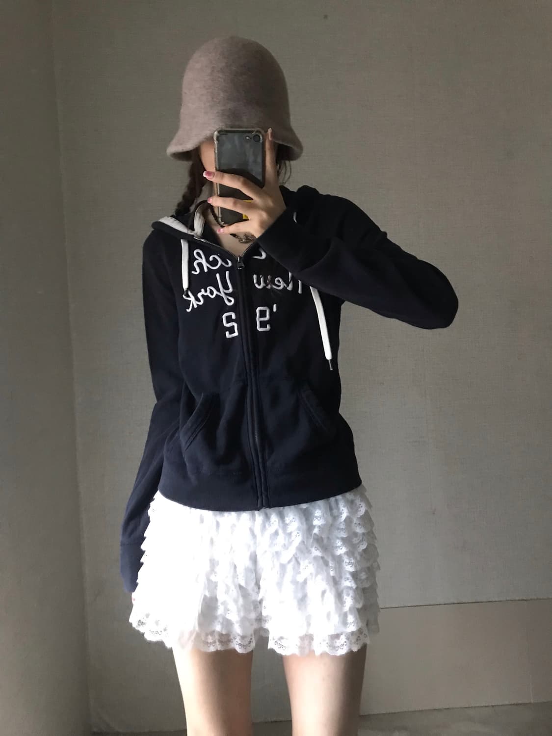 아베크롬비 네이비 슬림핏 후드집업 상품이미지1