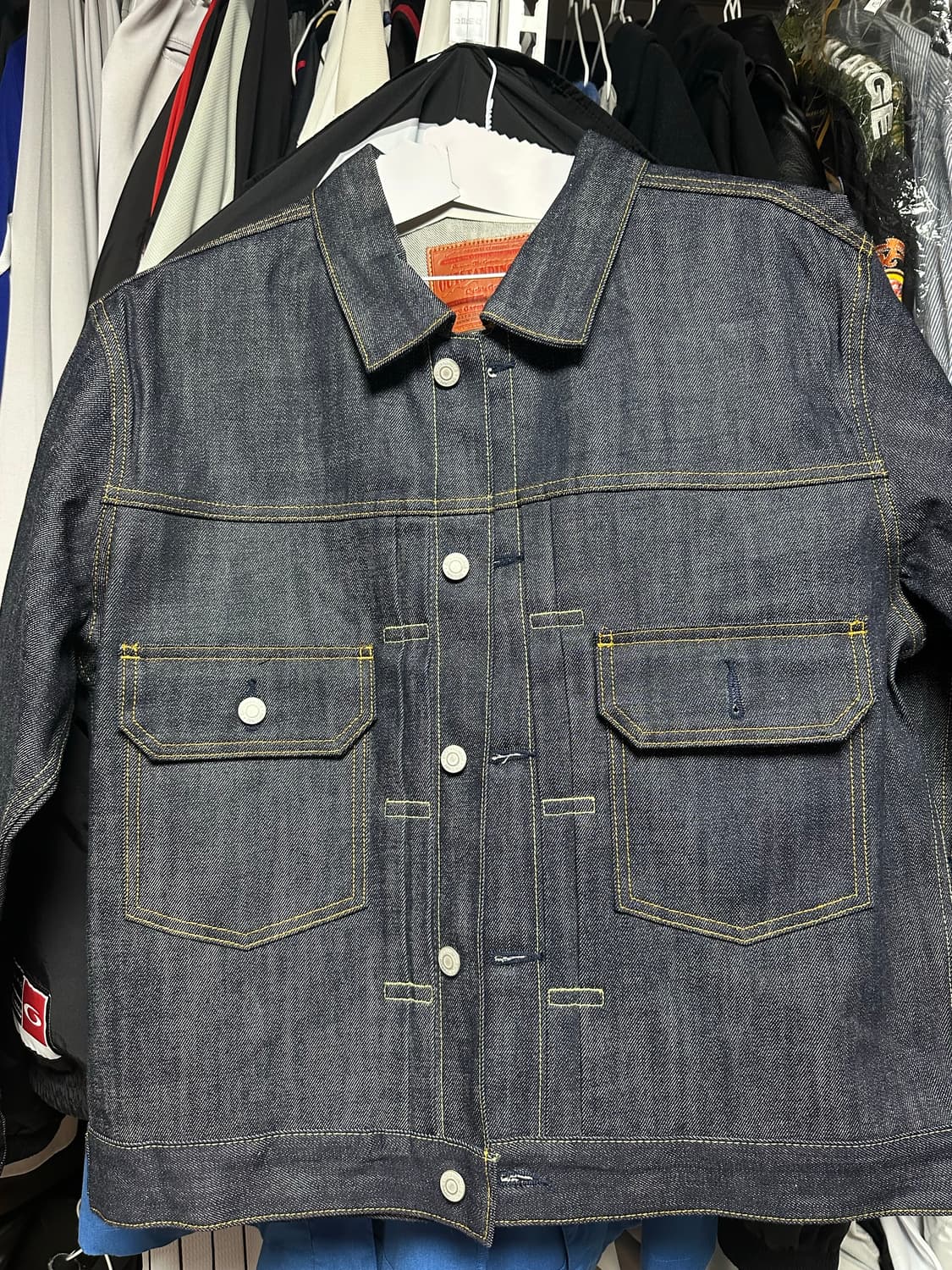 아웃스탠딩 셀비지 데님2nd 자켓 상품이미지1