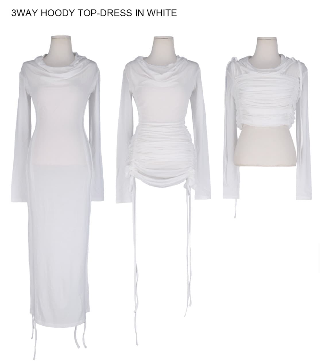 일리오 화이트 후드 탑드레스(3way) 상품이미지5