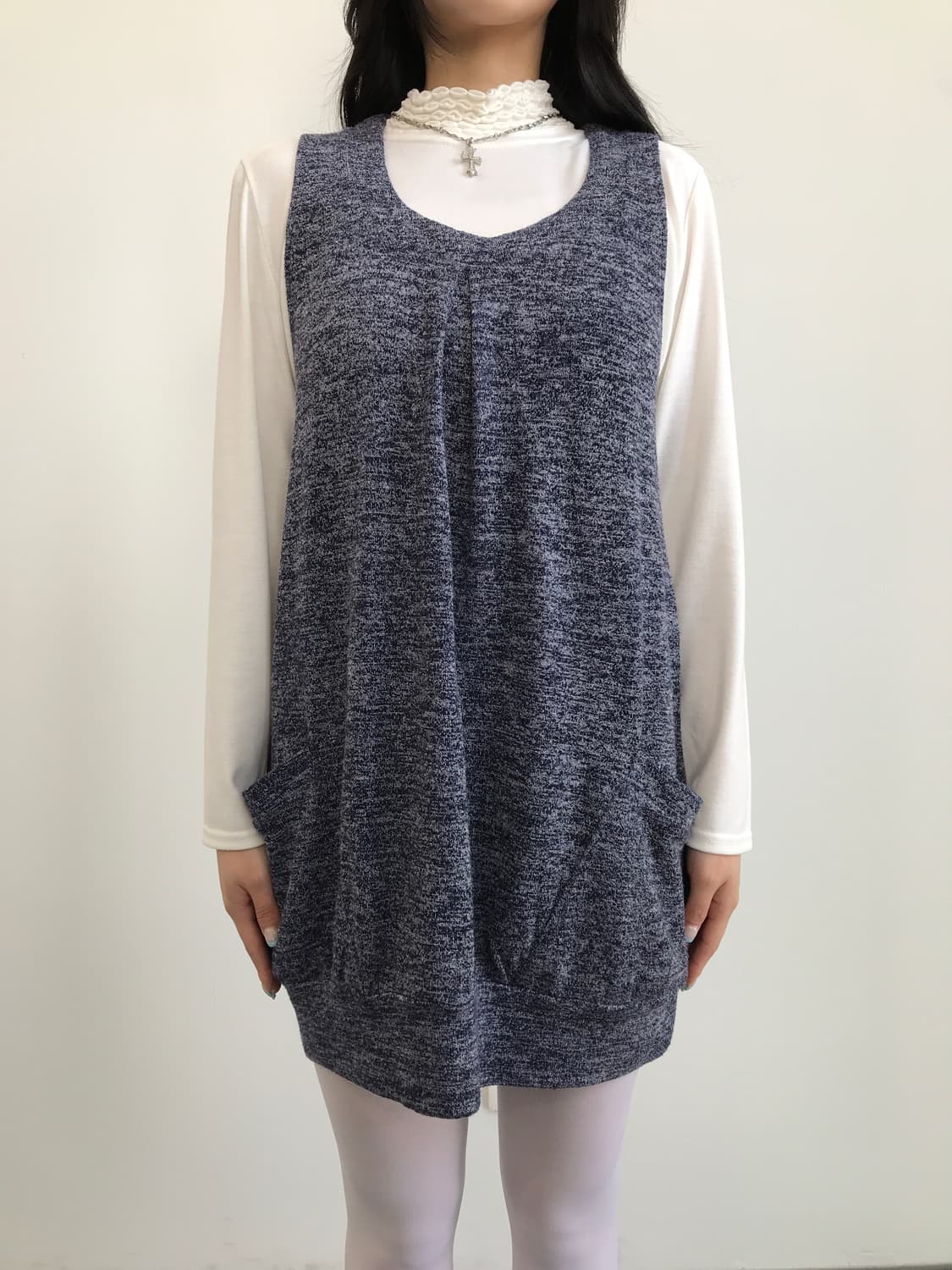 Jpn Purple Melange Knit Onepiece 상품이미지2