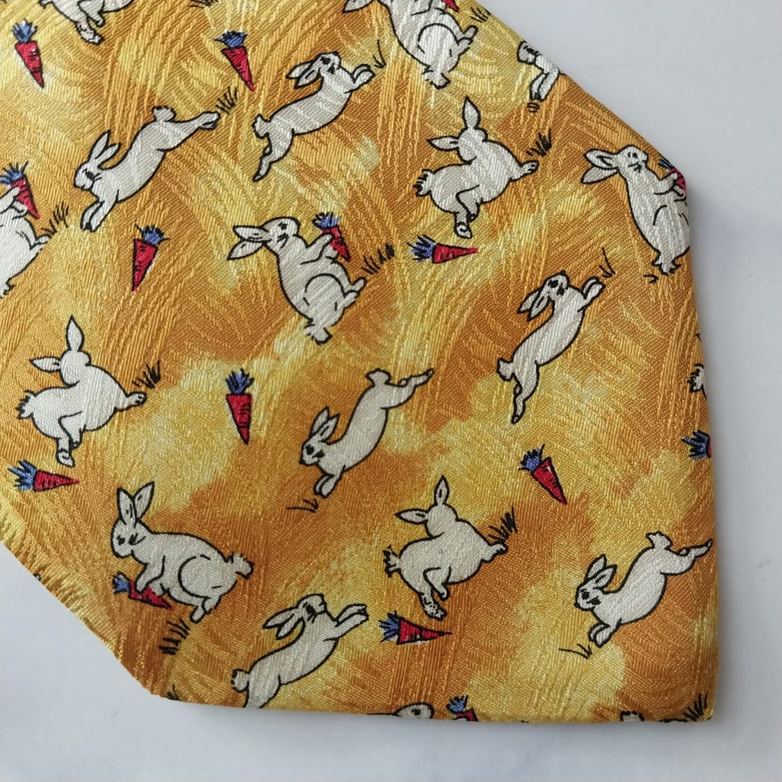 지방시 실크 옐로우 토끼 패턴 넥타이 9.7cm A+등급 K1828
 상품이미지7