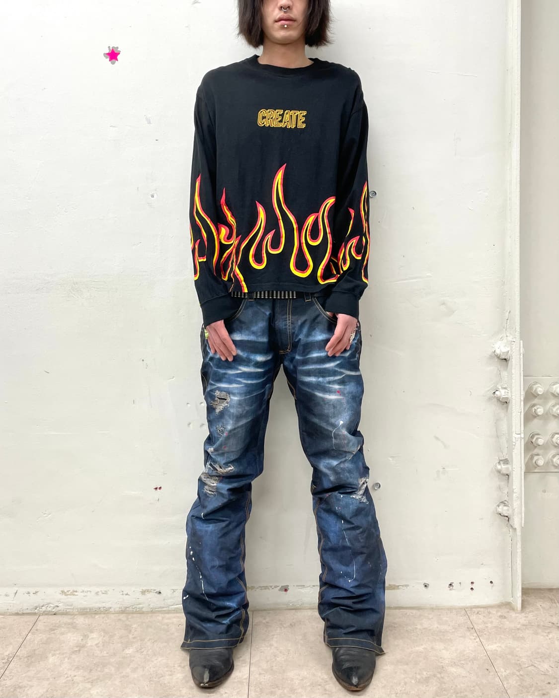 Flame Black Long Sleeve 상품이미지4