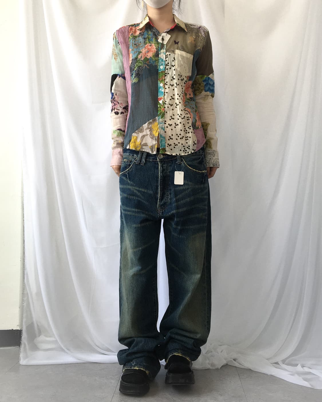 Patch work shirt 상품이미지4