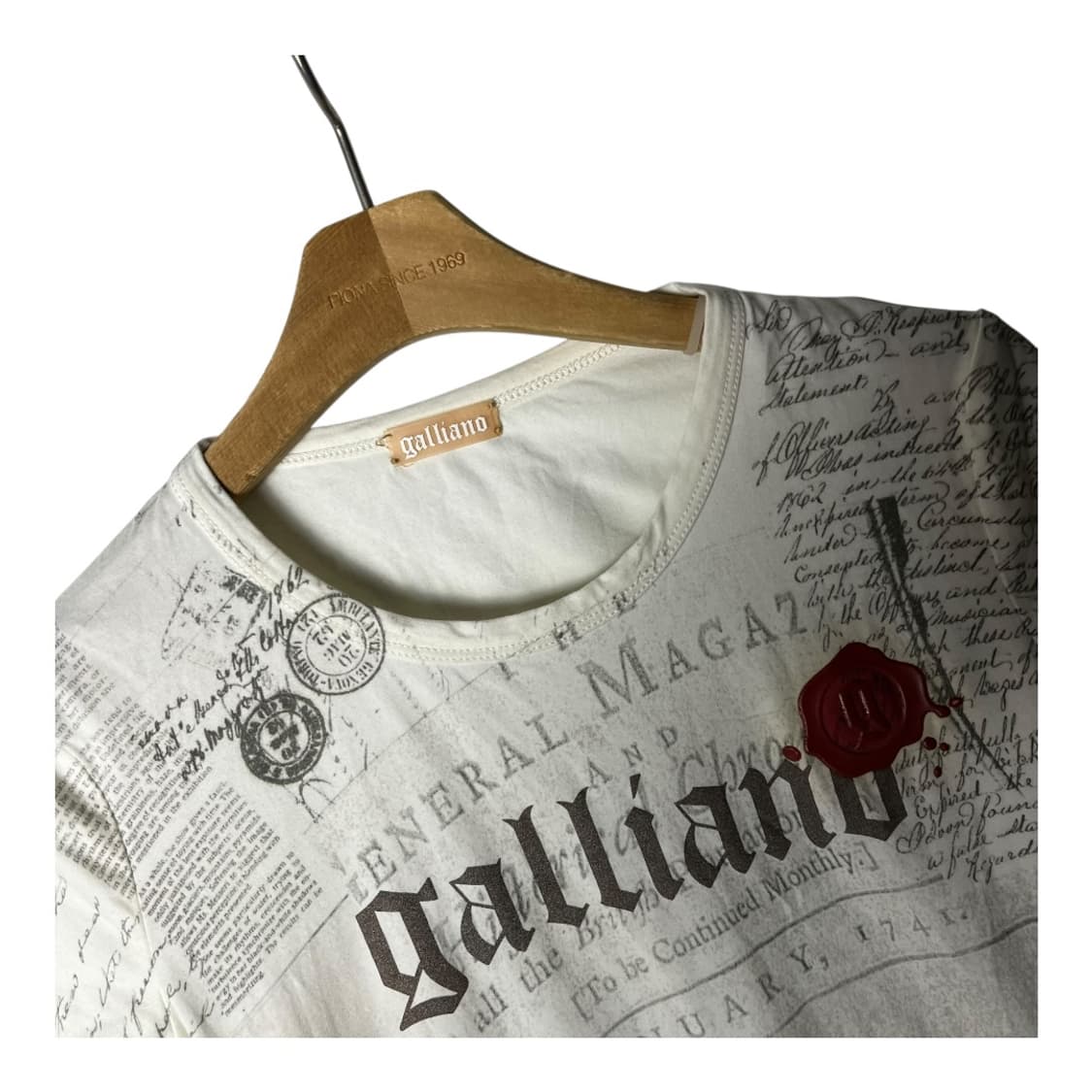 [Galliano] 갈리아노 뉴스페이퍼 반팔 티셔츠 상품이미지3