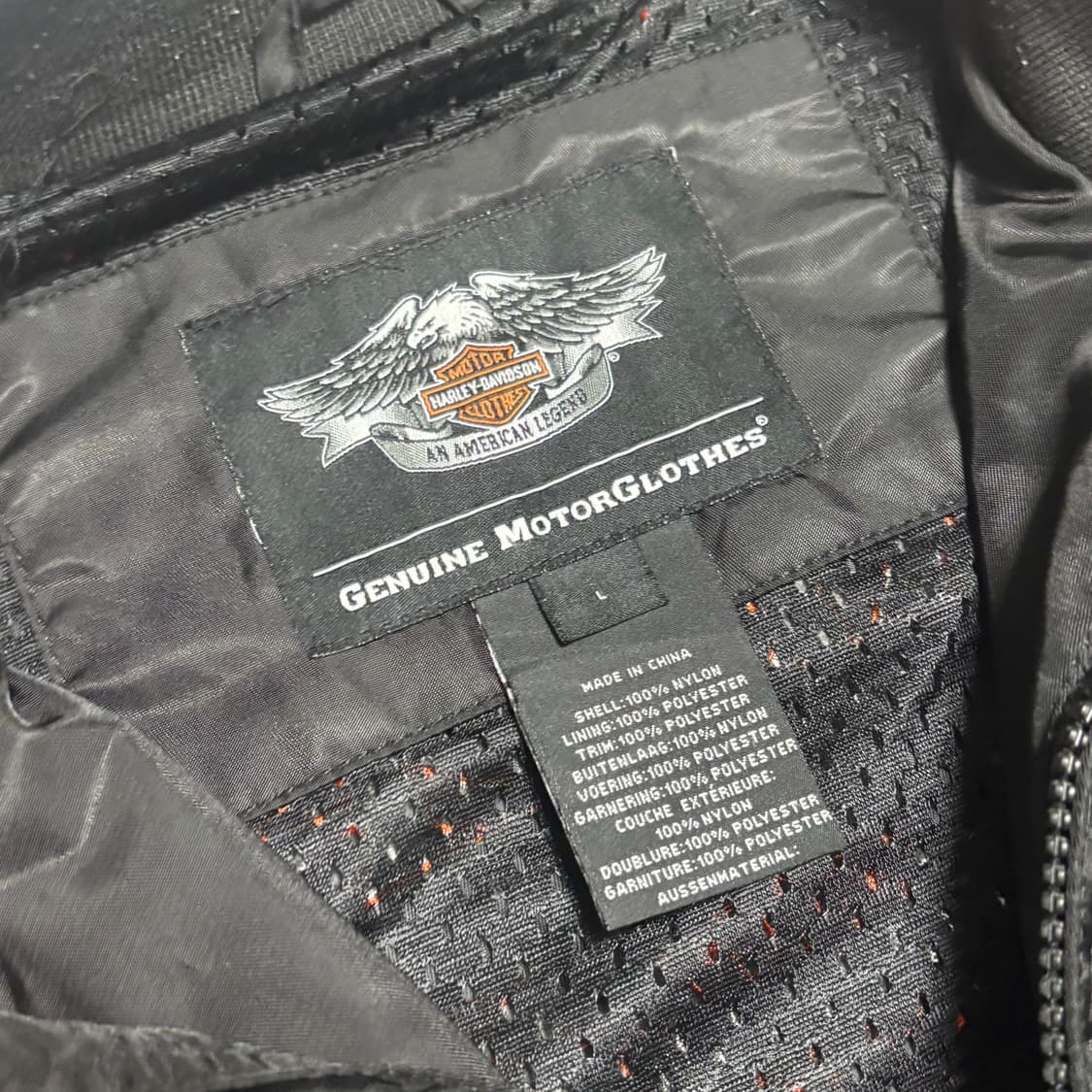 🫶🏻 할리데이비슨 바이커 레드라인 블랙 나일론 자켓 🫶🏻 상품이미지4