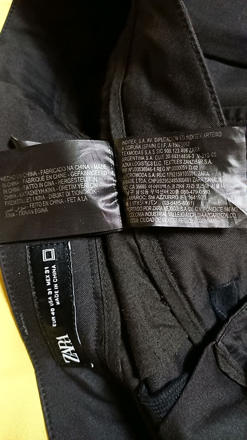 자라 와이드블랙팬츠 실측32인치 기장107 상품이미지3