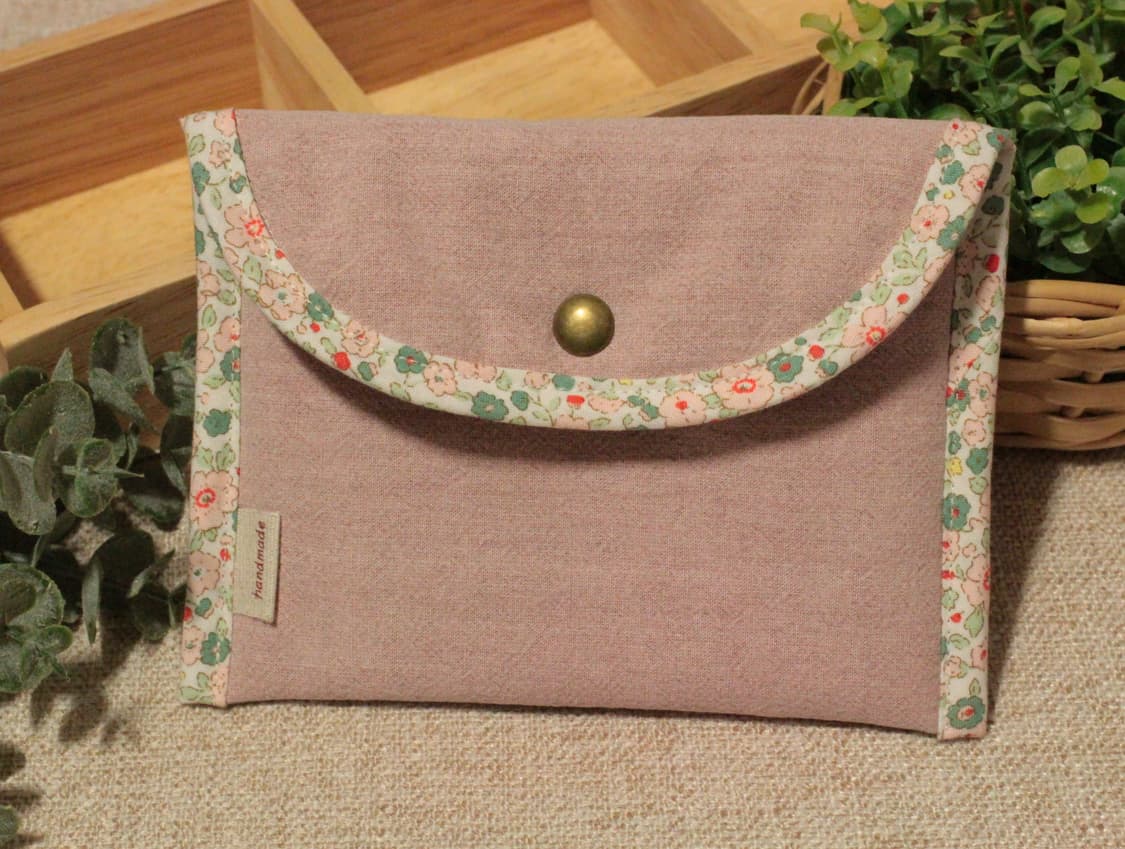 핸드메이드 핑크 바이어스 파우치 상품이미지1